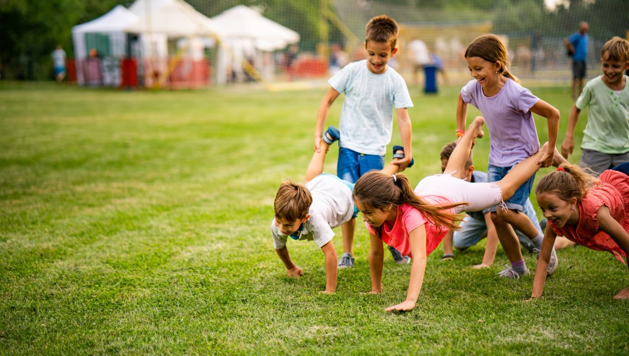 Young kids playing.