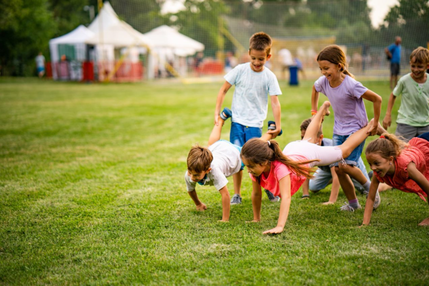 Young kids playing.